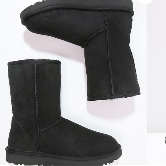 UGG Australia Classic Short Black Leather NWB - Picture 3 of 7